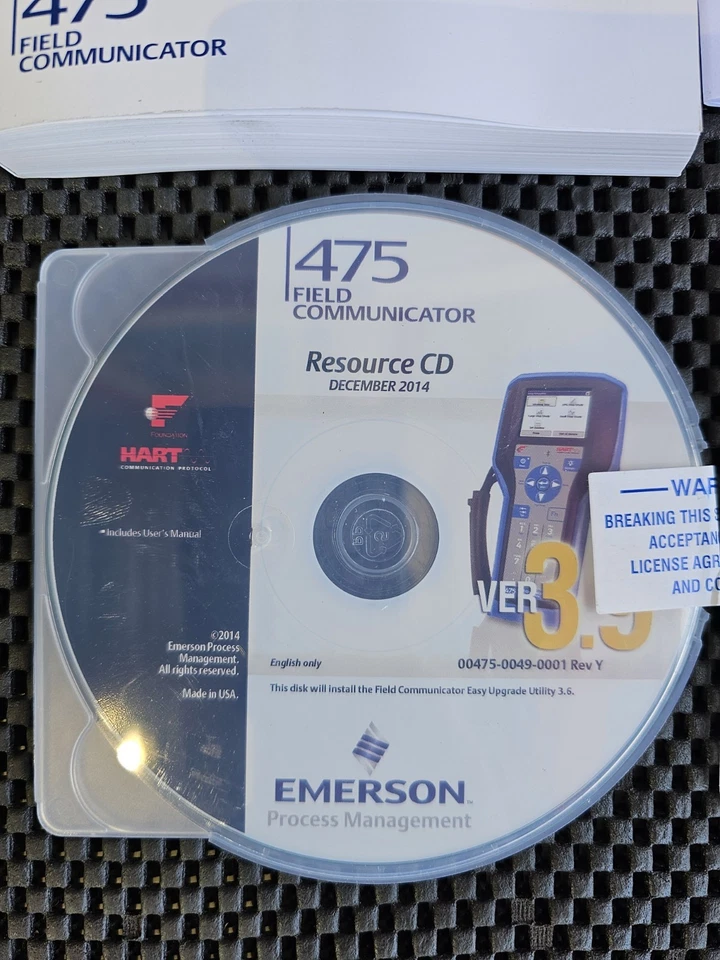 2 Emerson 00475-0049-DVD1 Rev Y 475 Field Comm Resource DVD Ver 3.9 + Book - Image 2 of 4