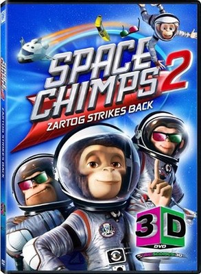 Space Chimps 2: Zartog Strikes Back 3D On DVD Very Good E22