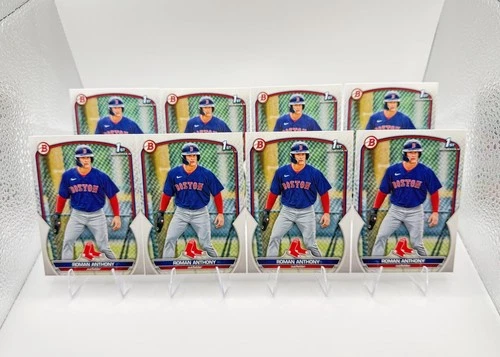 Topps Bowman 1st Edition Roman Anthony Boston Red Sox Base Set Card Lot (8)