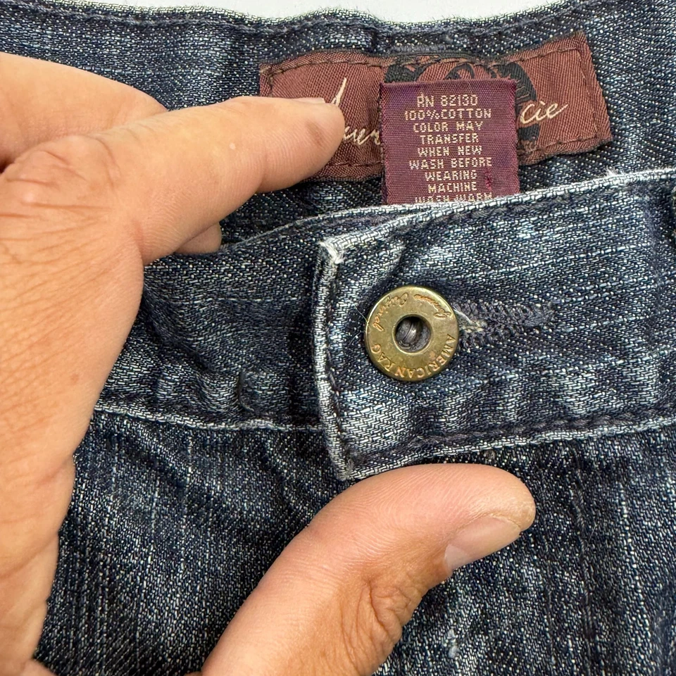 Pantalones de mezclilla American Rag Cie para hombre talla 32/30 azul mezcla de algodón calce recto Foto 3 de 4