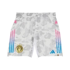 [KB2205] Adidas Men's Bape FB Shorts White/Grey *NEW*