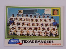 Texas Rangers 1981 Topps Team Checklist Baseball Card #673