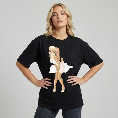 T-Shirt mit Bugs & Lola Bunny Motiv | Lustiges Cartoon Fun Shirt | Unisex |