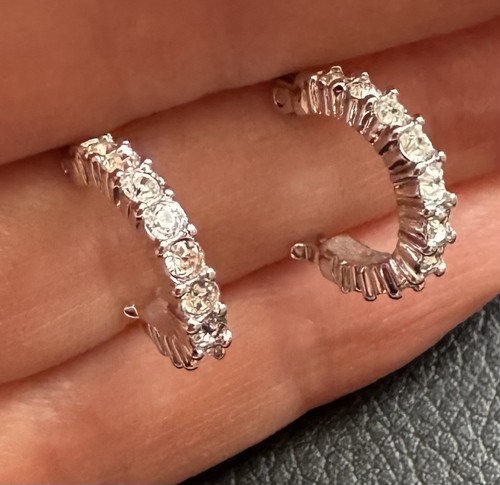Original Swarovski Creolen, rhodiniert - Bild 5 von 9