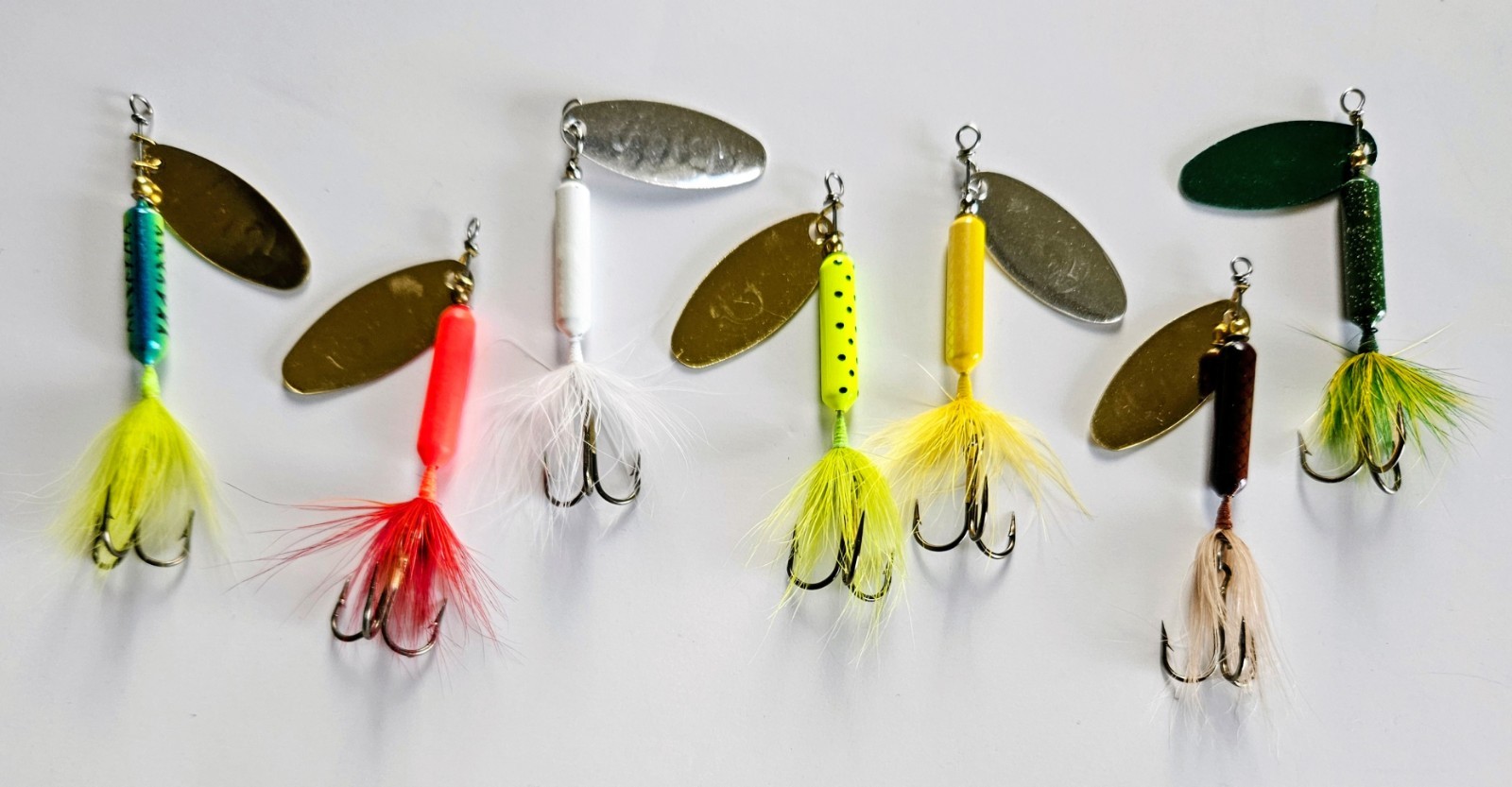 (7) Worden's Rooster Tail Inline Spinners 1/4 oz 2-3/4" 7 Colors In Set New - Image 14