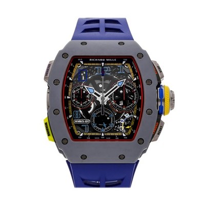 Richard Mille RM65-01 Split Chrono Skeleton Grey Carbon Auto Watch RM65-01 FQ