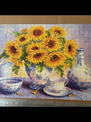 Trefl 500 Piece Jigsaw Puzzle Sunflowers Complete  FREE SHIPPING USA Addresses