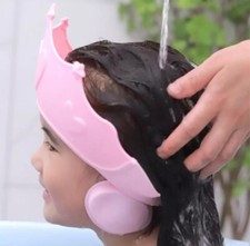 Baby Shower Soft Cap Adjustable Hair Wash Hat For Kids Ear Protection Safe Child