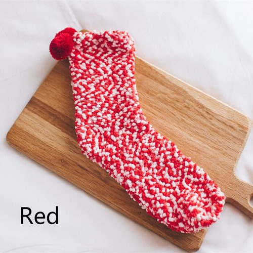 Women Coral Fleece Bed Socking Thermal Lovely Cupcake Soft Socks Xmas Gifts - Picture 15 of 22