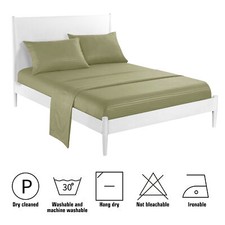 4 Piece Bed Sheet Set Hotel Luxury Ultra Soft Microfiber Deep Pocket Sheets