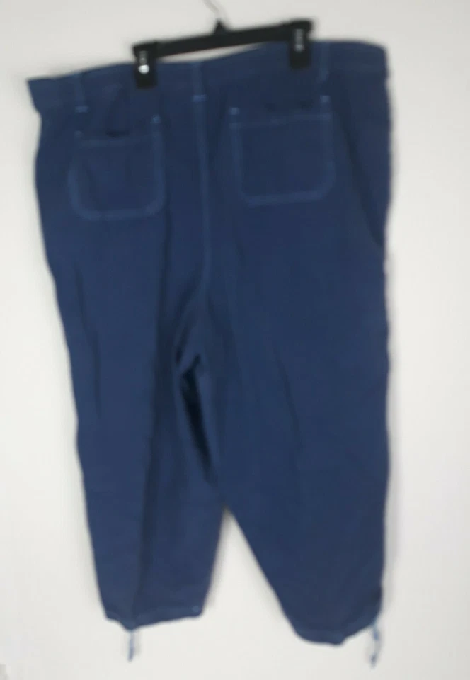 Pantalones cortos azules Cappagallo talla grande 1X para mujer Foto 3 de 4
