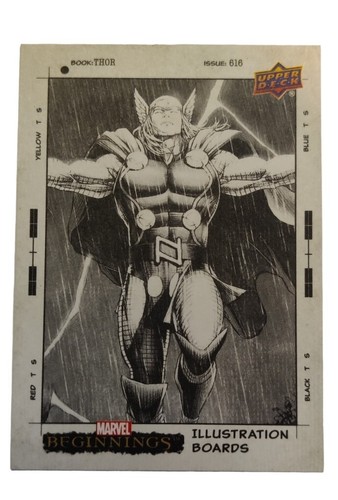 2022 UD Marvel Beginnings Illustration Boards #IB-6 Thor