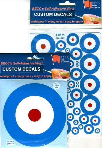 BECC Roundels & Military Markings Vinyl Model Decals Self Adhesive - Picture 5 of 20