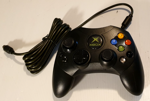 XBOX Controller S Genuine Microsoft X08-69873 Black Wired Original ***UNTESTED** - Picture 1 of 8