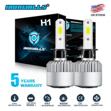 H1 LED Headlight Bulb Conversion Kit High Low Beam Lamp 6000K Super White Lights