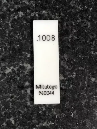 MITUTOYO  .1008 CERAMIC GAGE BLOCK CERA GAUGE BLOCK EXCELLENT CONDITION!
