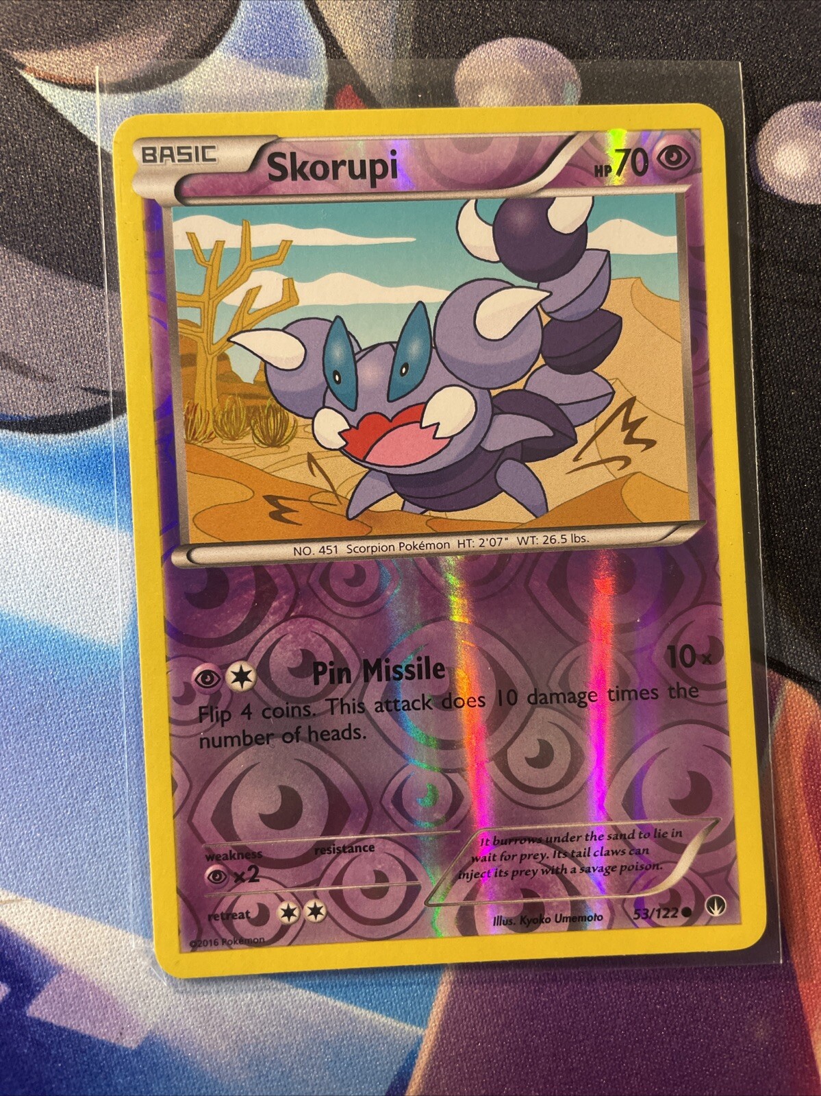 Skorupi 53/122 BREAKpoint Reverse Holo Mint Pokemon Card