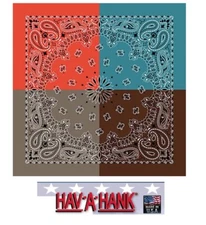 USA MADE Hav-A-Hank FALL COLORS Bandana PAISLEY Face Mask Neck SCARF Head Wrap