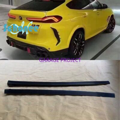 real carbon fiber sideskirt side step extension lip for bmw x6 f96 m competition