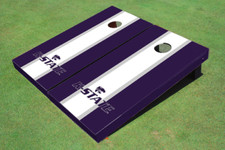 Kansas State University Wildcats Word Mark White And Purple Matching Long Stripe