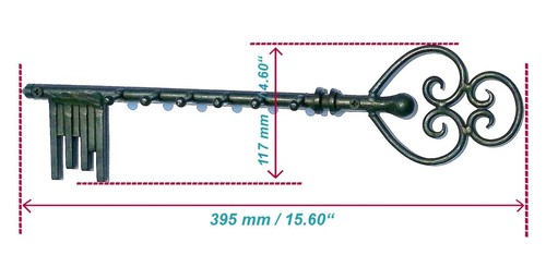 Handmade Key Holder Rack Wrought Iron 6 Hooks Neckless Wall Hanger new home Gift - Picture 2 of 9