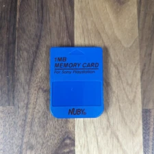 NUBY Blue Playstation PS1 MagicGate 1MB Memory Card TESTED & WORKING