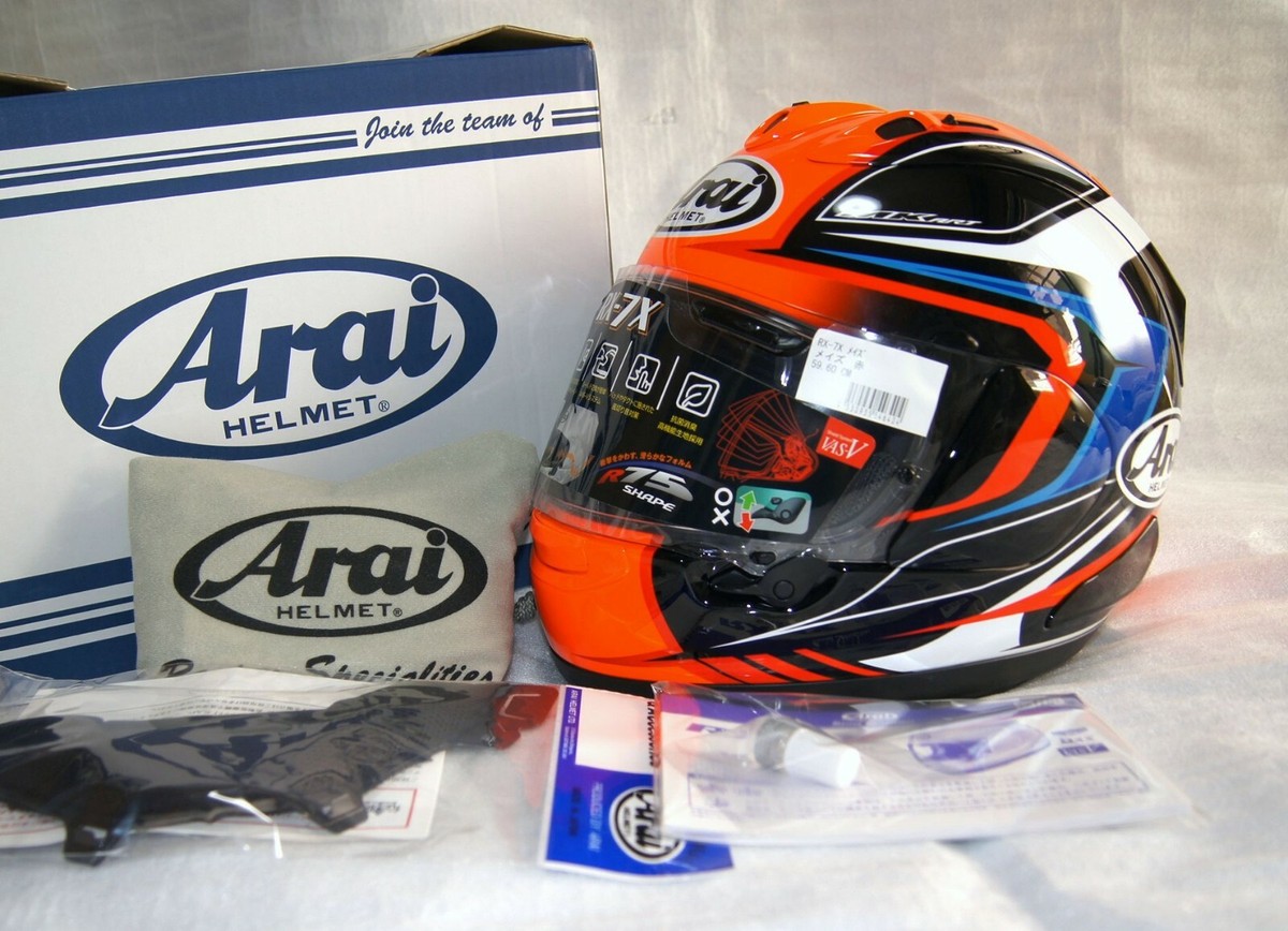 Asian fit Arai full face helmet RX-7X CORSAIR-X BRACKET RX-7V MAZE red/black