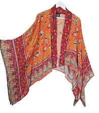 Anthropologie Vismaya Floral Boho Kimono Peasant Gypsy Onesize 8 10 12 14 16 18