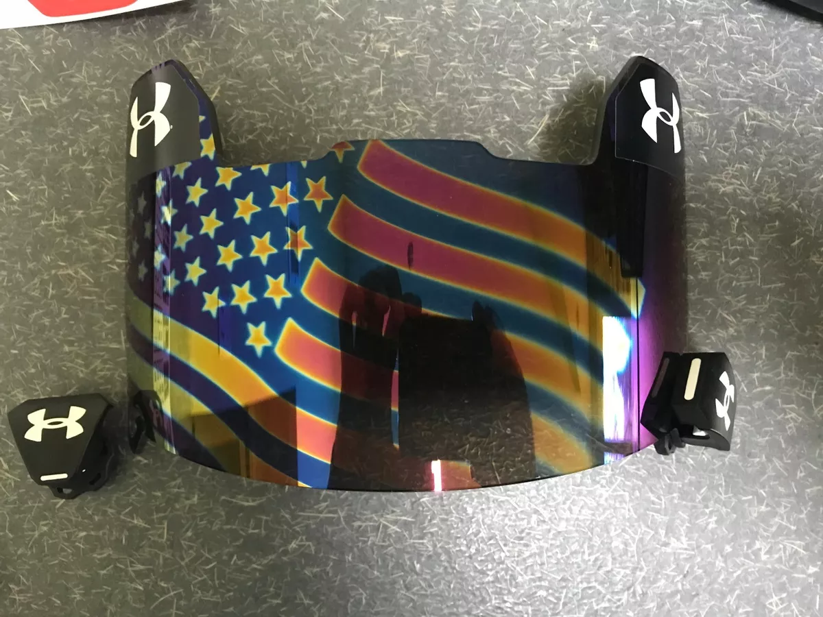 FREE SHIP! Under Armour USA FLAG BLUE Helmet Visor Eye Shield UA CHEAP |