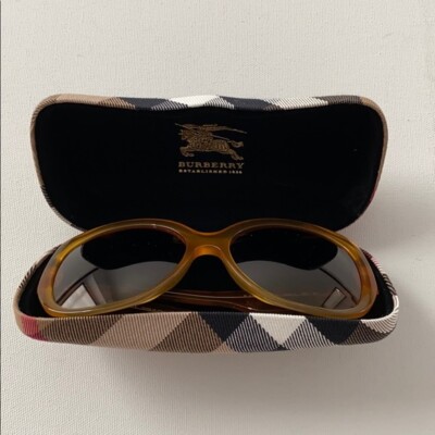 BURBERRY Brown YELLOW Shaded ITALY Square Shaped SUNGLASSES  display picture 1