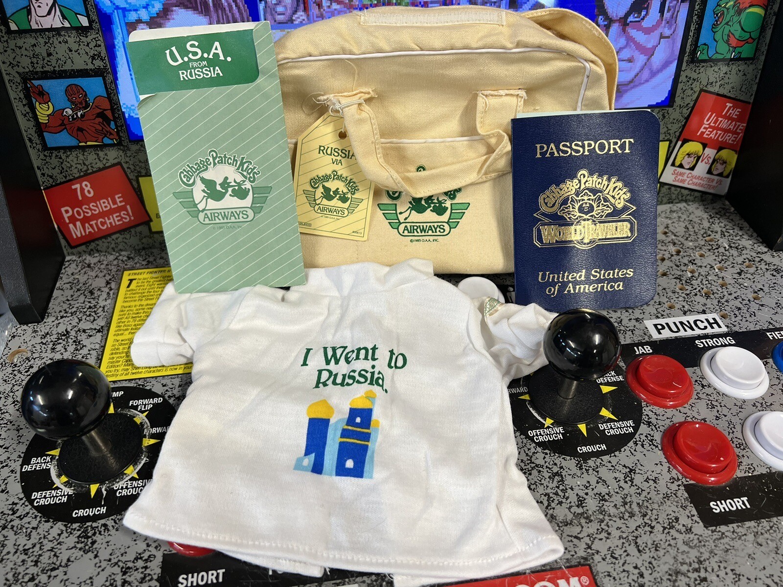 Vintage 1980s Cabbage Patch Kids Airways Lot Russia Passport T-Shirt & More