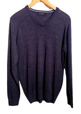 James Pringle Men  s Medium Gray Pullover Golf Sweater Made in UK EUC