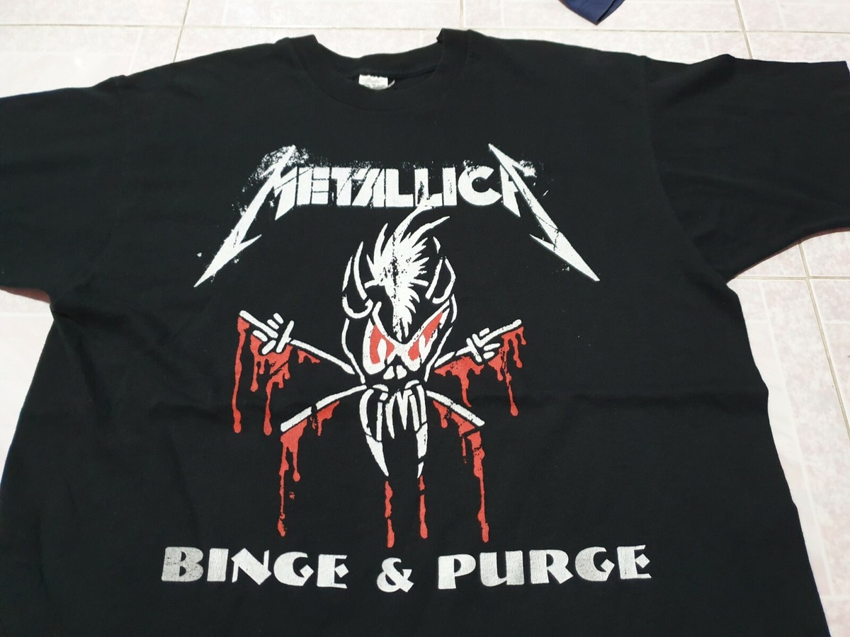Rare Vintage 90s 1994 Metallica Binge & Purge Summer Tour T Shirt