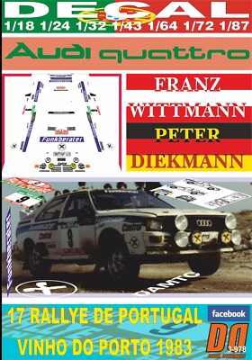 DECAL AUDI QUATTRO A1 F.WITTMANN R. DE PORTUGAL 1983 7th (12)