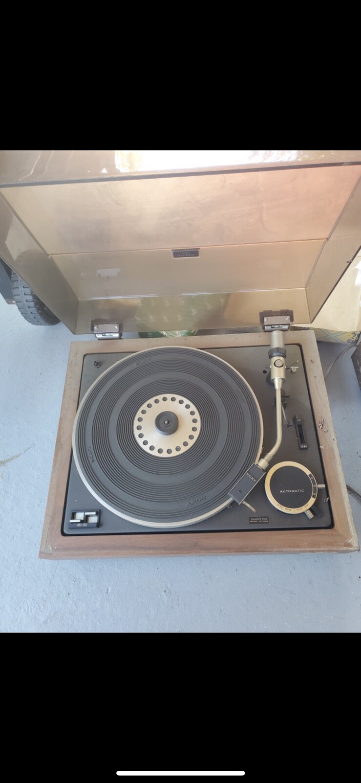 VINTAGE SONY 5520 TURNTABLE & KENWOOD SPEAKERS eBay