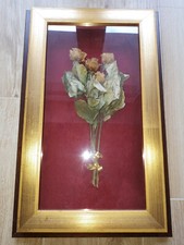 QUADRO CON FIORI SECCHI NON PRESSATI – CORNICE SPESSA - MANIFATTURA ARTIGIANALE