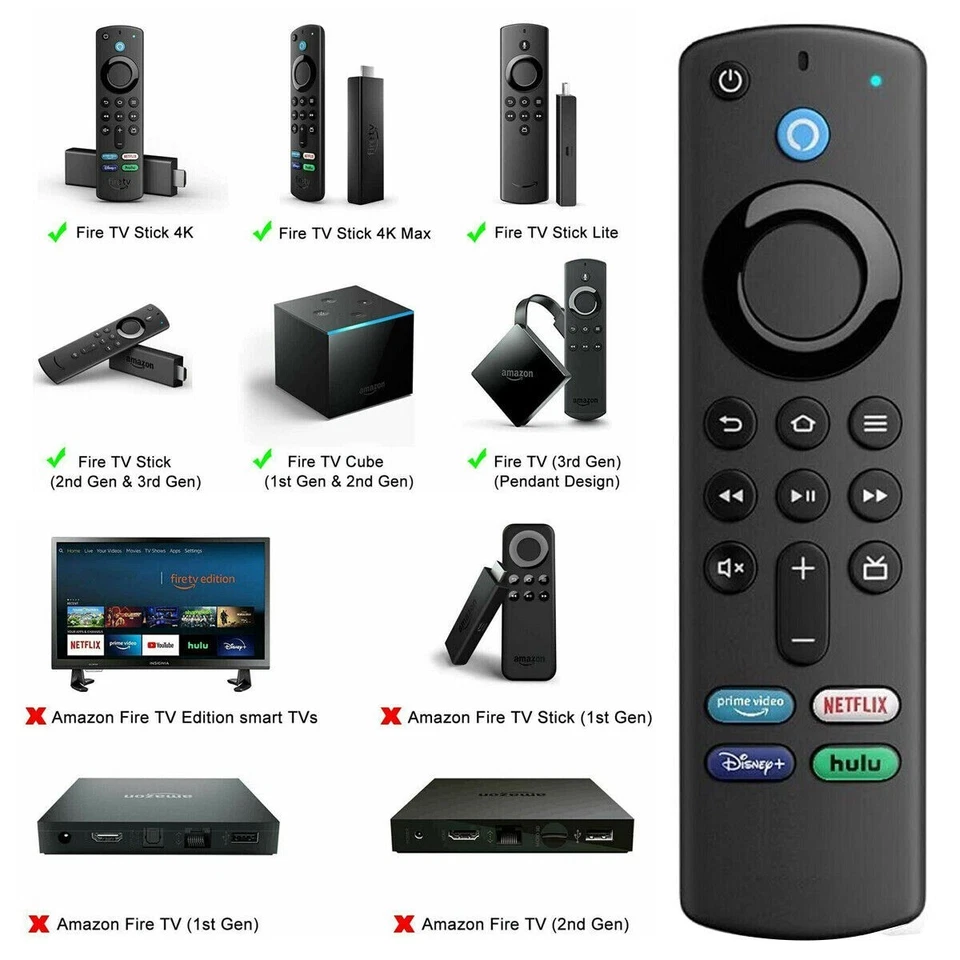 New Replace L5B83G For Amazon Fire TV Stick 4K Max Device Voice Remote Control A - Image 2 of 4