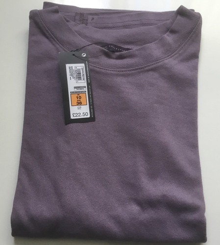 Locker sitzendes Damen-T-Shirt Größe 10 von M&S neu mit Etikett