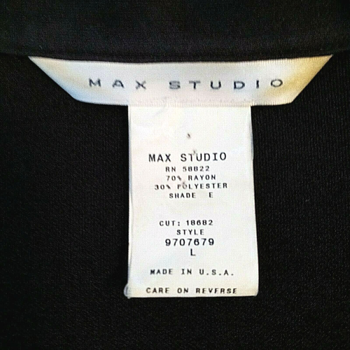 Max Studio Brown 3 Piece Stretch Pantsuit Short Sleeve Jacket, Pants, Blouse Lg - Picture 6 of 7