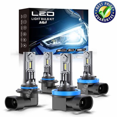 H11 LED Headlight Super Bright Bulbs Kit 8000K Blue 330000LM HIGH/LOW Beam 2x