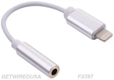 APPLE iPHONE X 10, 8, PLUS LIGHTNING 3.5MM AUX HEADPHONE AUDIO ADAPTER MMX62AM/A