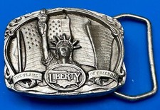 Statue Of Liberty - The Flame Of Freedom Vintage Bergamot D-157 Belt Buckle