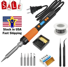 90W Digital Electric Soldering Iron Kit Tempe Adjustable Welding Tool Solder Gun