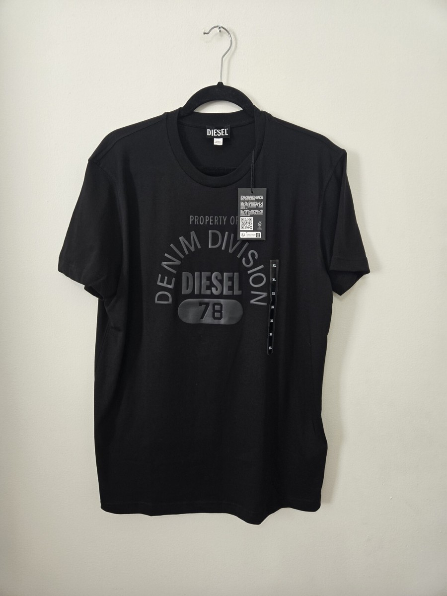ディーゼル DIESEL Tシャツ ロゴ T-DIEGO TONE ON TONE ロゴT Diesel T Diego Tone Mens Logo T-Shirt NWT $80 Black Size XL