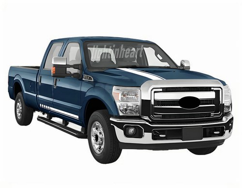 Fit For Ford F-250 Super Duty Car Hood Side Stripes Graphics Decal Vinyl Sticker - Picture 5 of 8