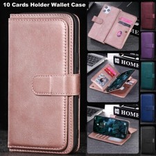 For iPhone 17 17e 16 15 14 13 12 Pro Max Flip Leather Wallet Case Magnet Cover