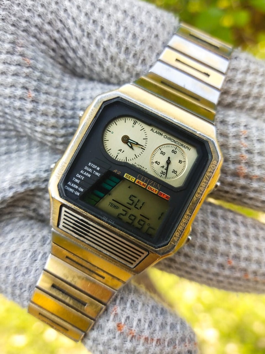 VINTAGE CITIZEN 8986-087089 Y ANA-DIGI CHRONOGRAPH MEN'S WATCH | eBay