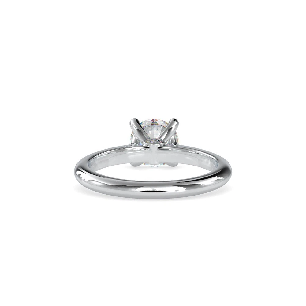 Lab Grown Diamond Engagement Ring 0.84Ct IGI Certified Round Cut 14K White Gold image-4