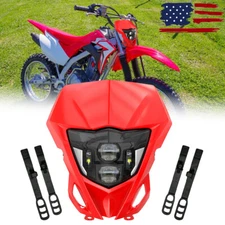 For Honda CRF125F CRF150F CRF230F CRF250F CRF450L LED Headlight DRL Red Fairing