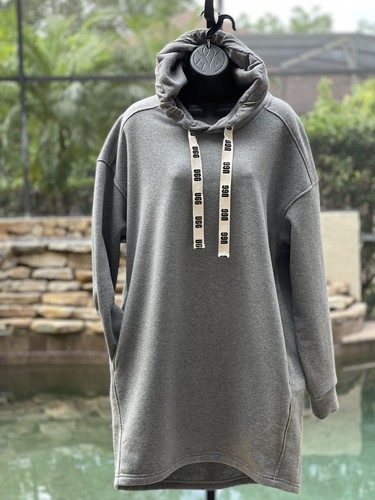 UGG LUCILLE HOODIE DRESS (L) GRAY | eBay